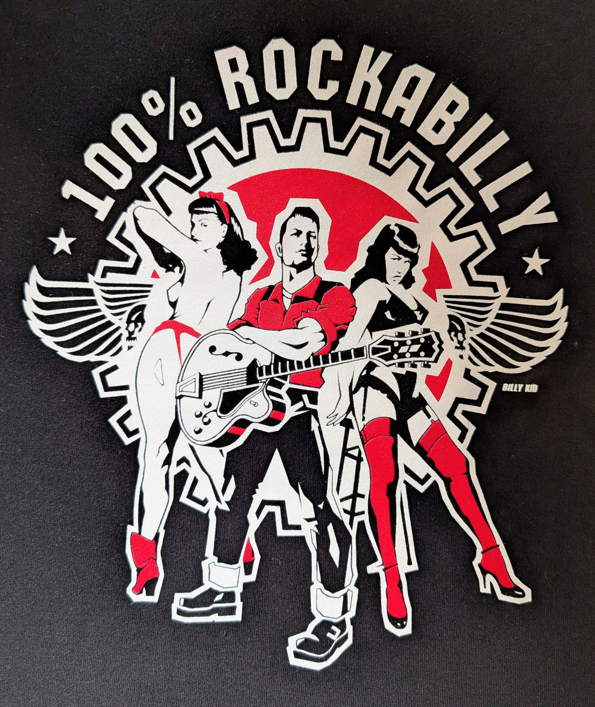 100% Rockabilly T-Shirt (sizes: SMALL or Girls Slim-Fit Medium)