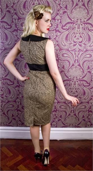 Audrey Leopard Print Pencil Dress (UK6)
