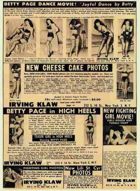 Betty Page Advert Cheese Cake Photos Poster