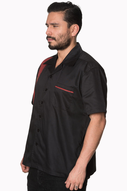 Bowling Alley Rockabilly Shirt (L-chest 46")