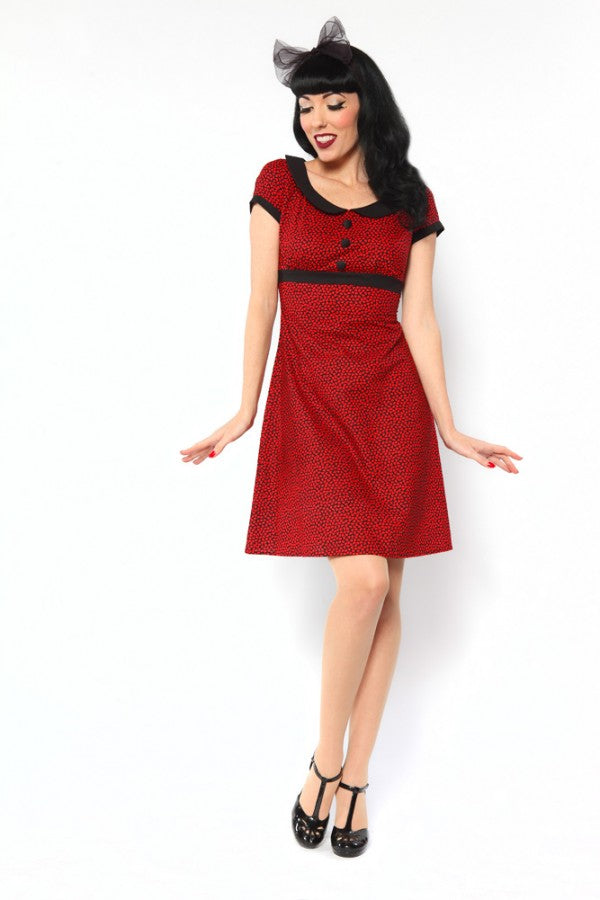 Dolly Hearts Pin Up Style Dress (UK6)