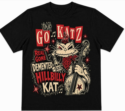 Real Gone Demented Hillbilly Kat t-shirt