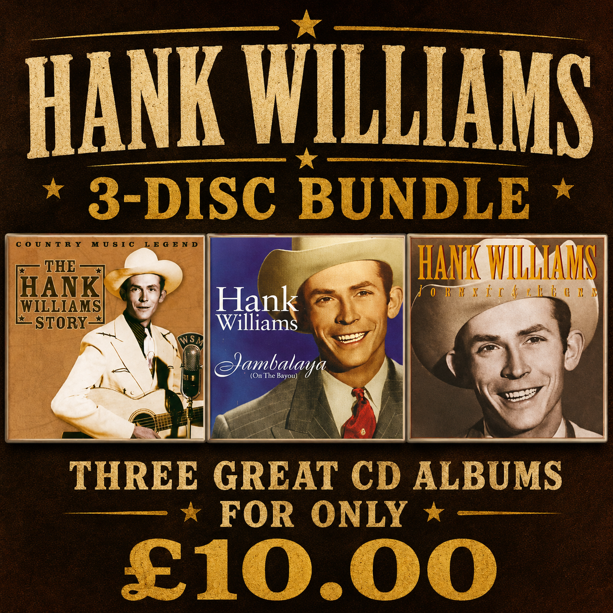 Hank Williams 3-CD Bundle