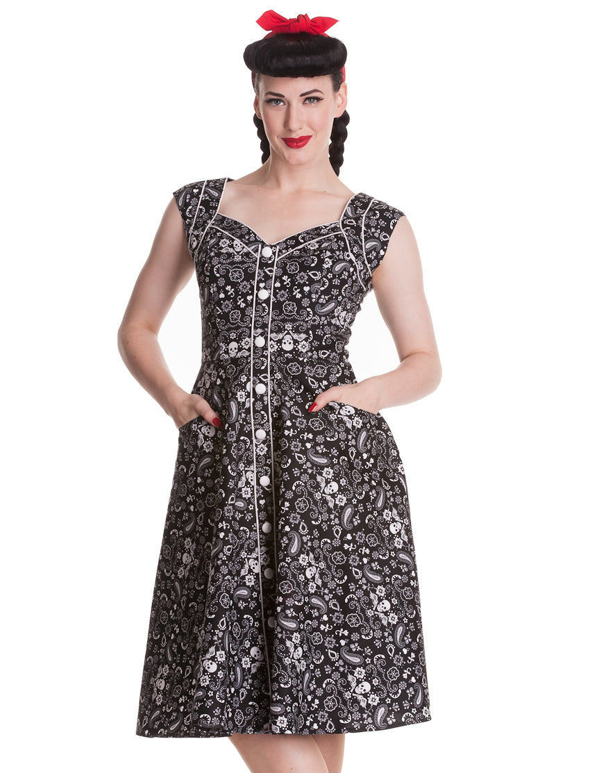 Colorado Black Bandana Dress (UK8)