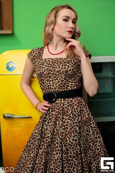 Lady Luck Leopard Swing Dress (UK8/10)