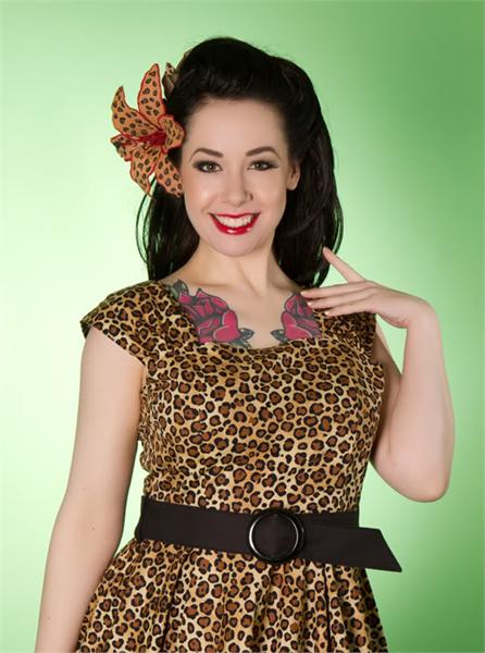 Lady Luck Leopard Swing Dress (UK8/10)