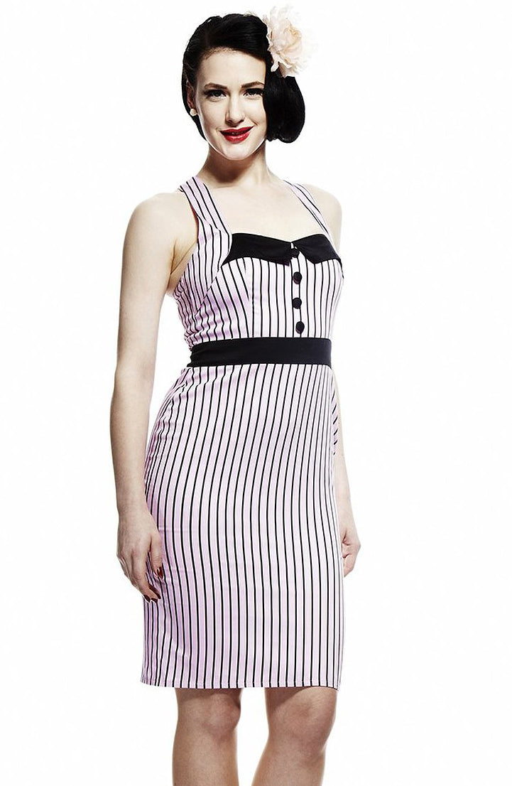Johnson Wiggle Pink Stripy Dress (UK14)