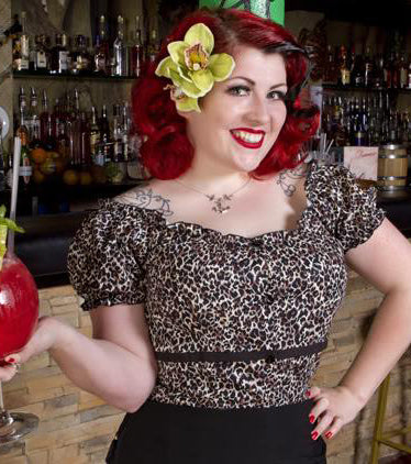Rose Lee Leopard Top (UK6/UK8)
