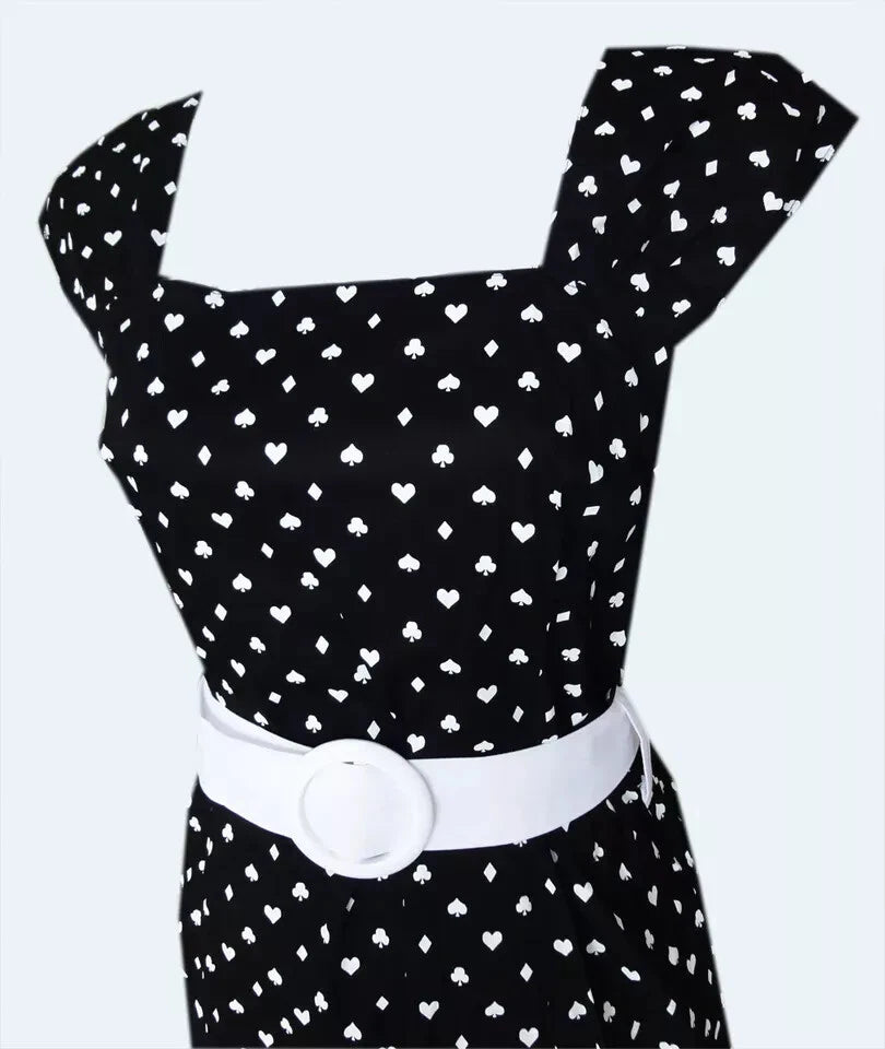 Lady Luck Black Wiggle Dress (UK8/UK10/UK14)