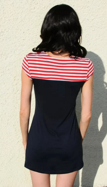 Sailor Nautical Stripe Dress (UK8)