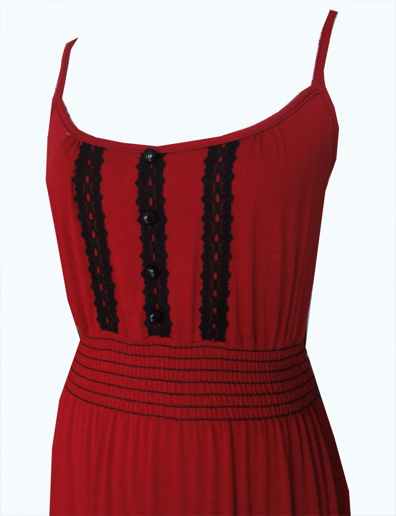 Rose Skull Red Dress (UK10)