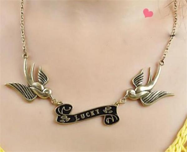 Vintage Inspired Sparrow Necklace