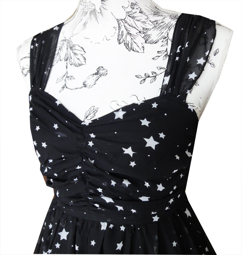 Starry Night Black Swing Dress (UK8)