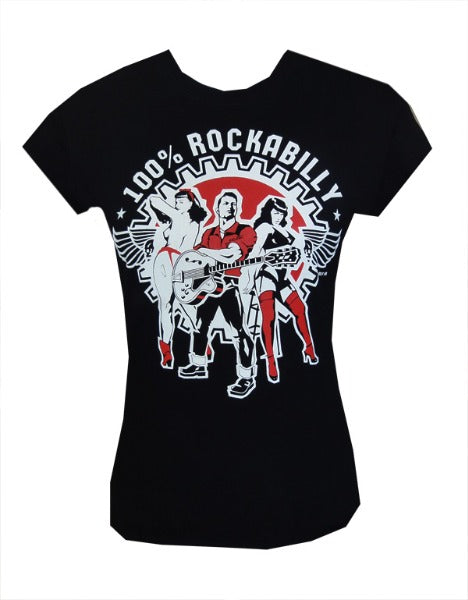 100% Rockabilly T-Shirt (sizes: SMALL or Girls Slim-Fit Medium)