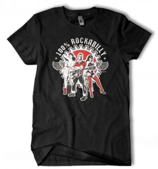 100% Rockabilly T-Shirt (sizes: SMALL or Girls Slim-Fit Medium)