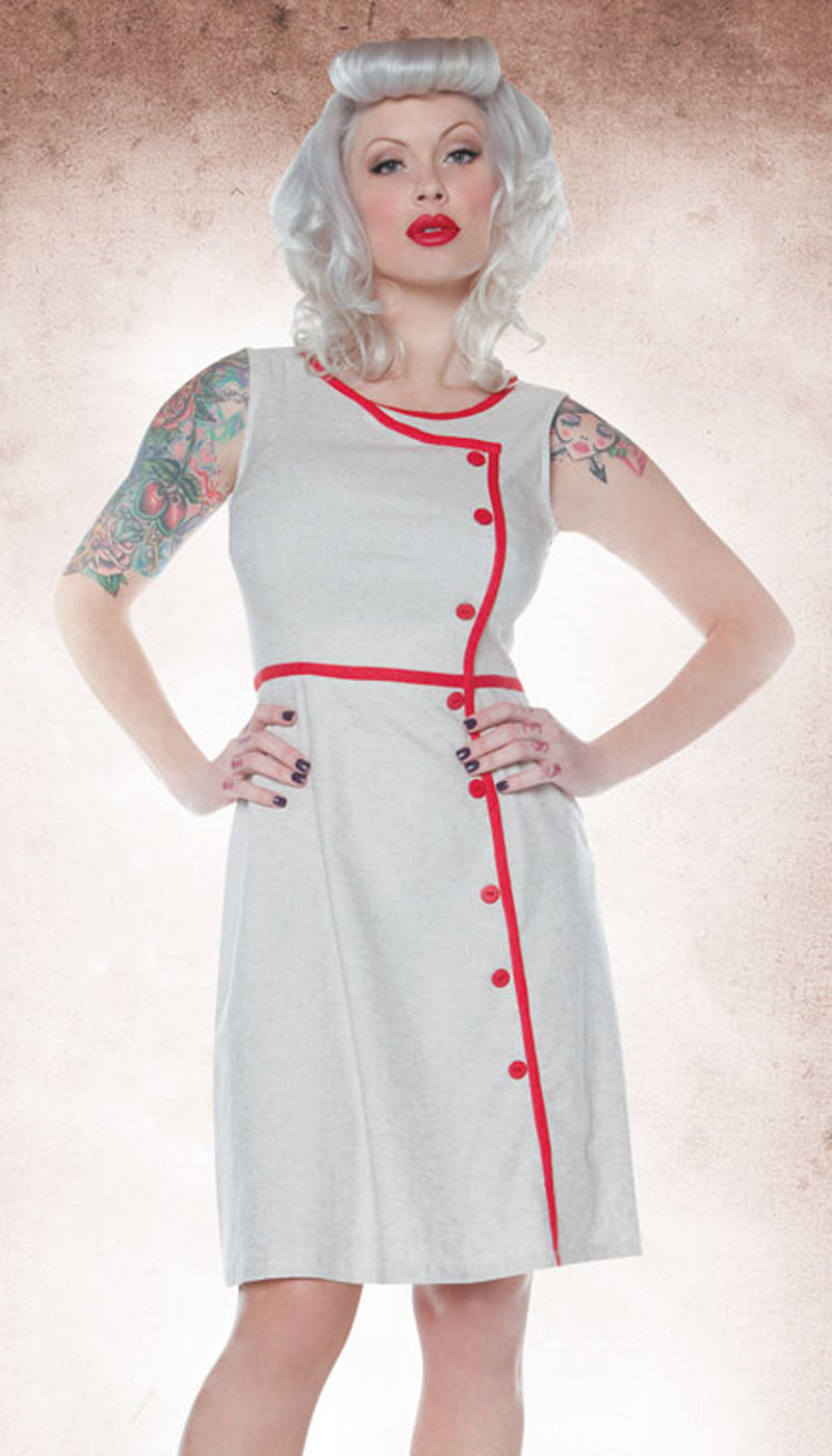 Eileen A Line Cream Dress (UK10)