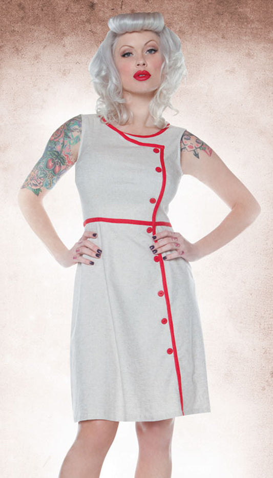 Eileen A Line Cream Dress (UK10)