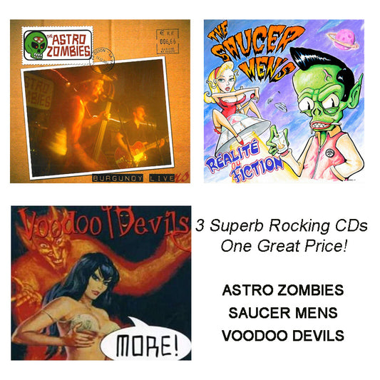 Psychobilly : Astro Zombies / Voodoo Devils / Saucermens 3 CDs