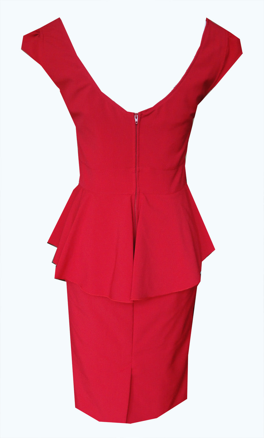 Alice Peplum Red Dress (UK8/10/12/14)