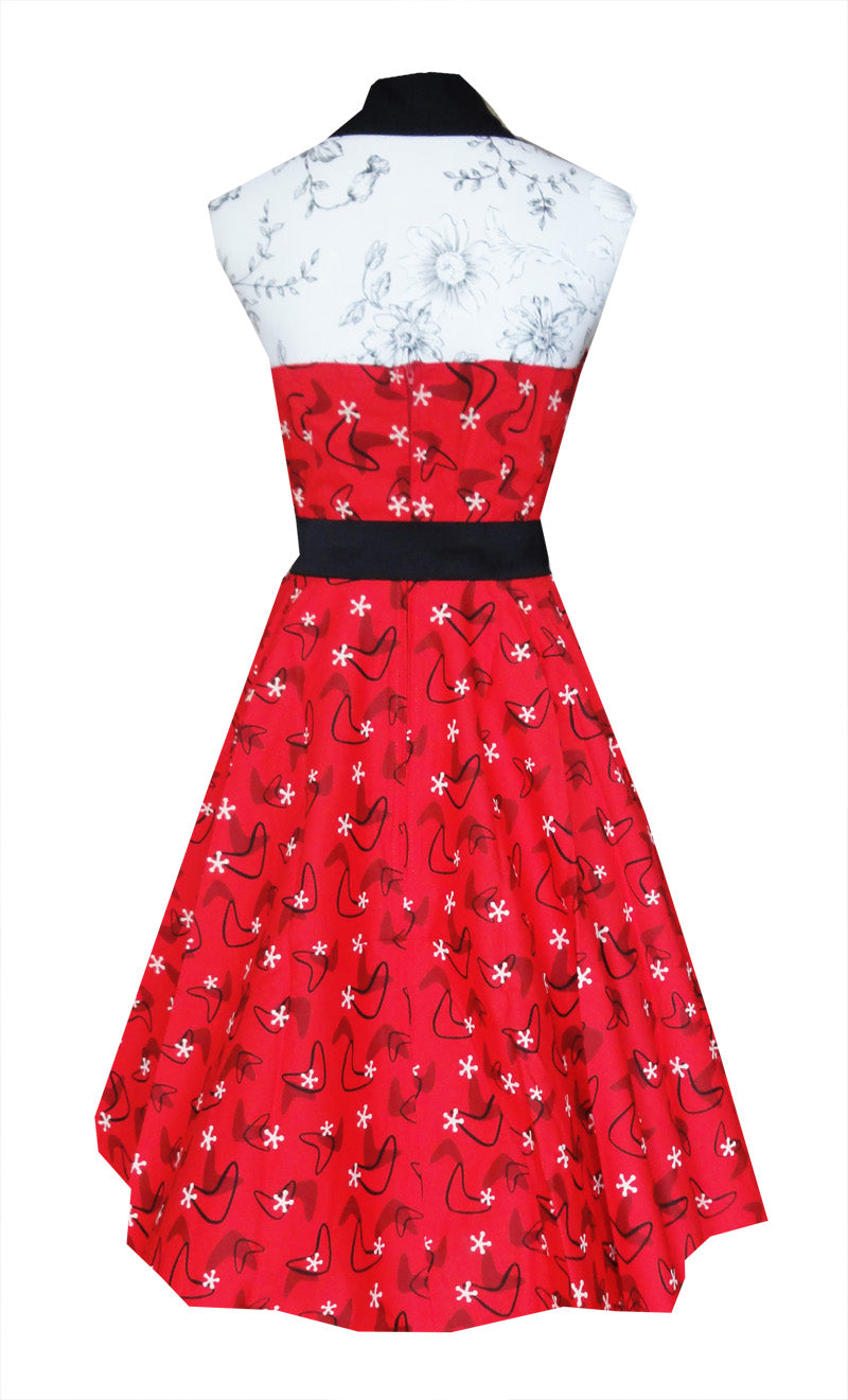 Atomic 50s Full Circle Red Swing Dress (UK8/10)
