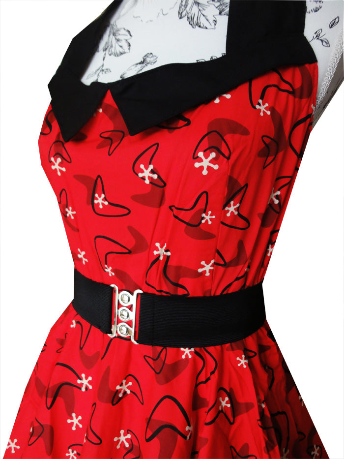 Atomic 50s Full Circle Red Swing Dress (UK8/10)