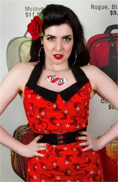 Atomic Red Pencil Dress (UK8 or UK12)