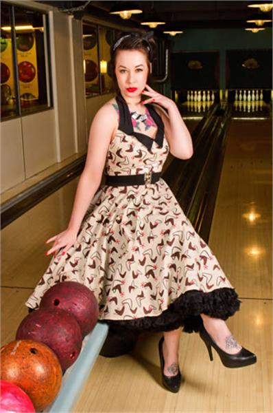 Atomic Cream Full Circle Swing Dress (UK8/10/12)