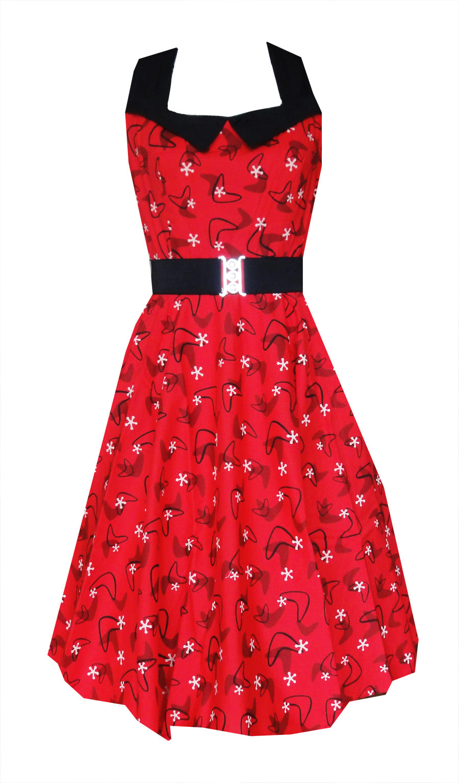 Atomic 50s Full Circle Red Swing Dress (UK8/10)