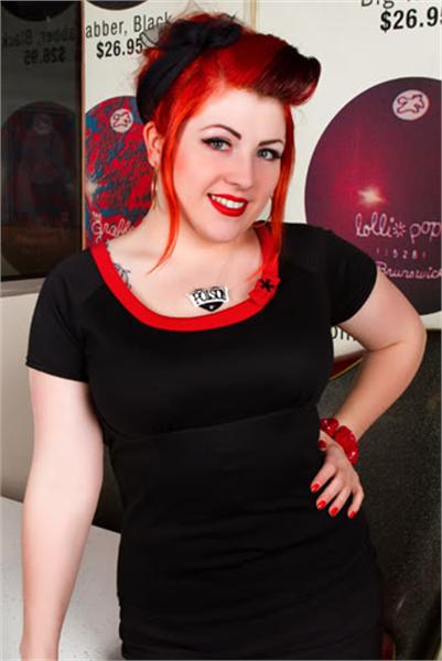 Atomic Dolly Black Top (UK8)
