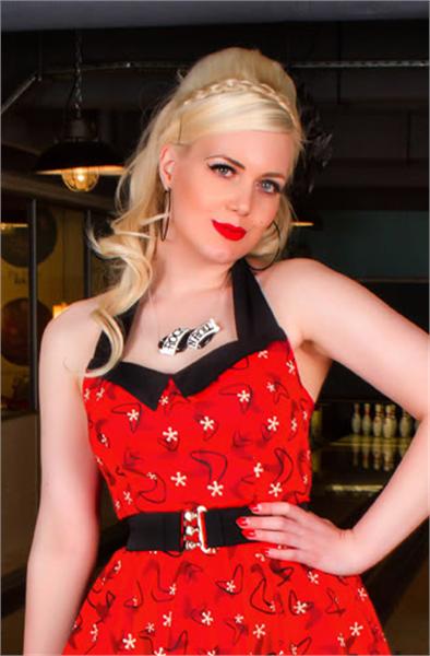 Atomic 50s Full Circle Red Swing Dress (UK8/10)
