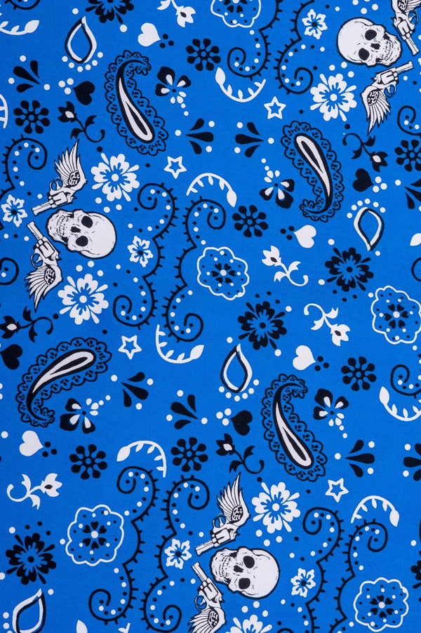 Bandana Blue Swing Circle Skirt (UK8/UK10)
