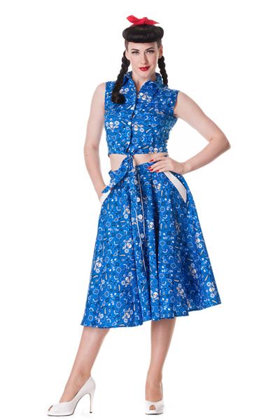 Bandana Blue Swing Circle Skirt (UK8/UK10)