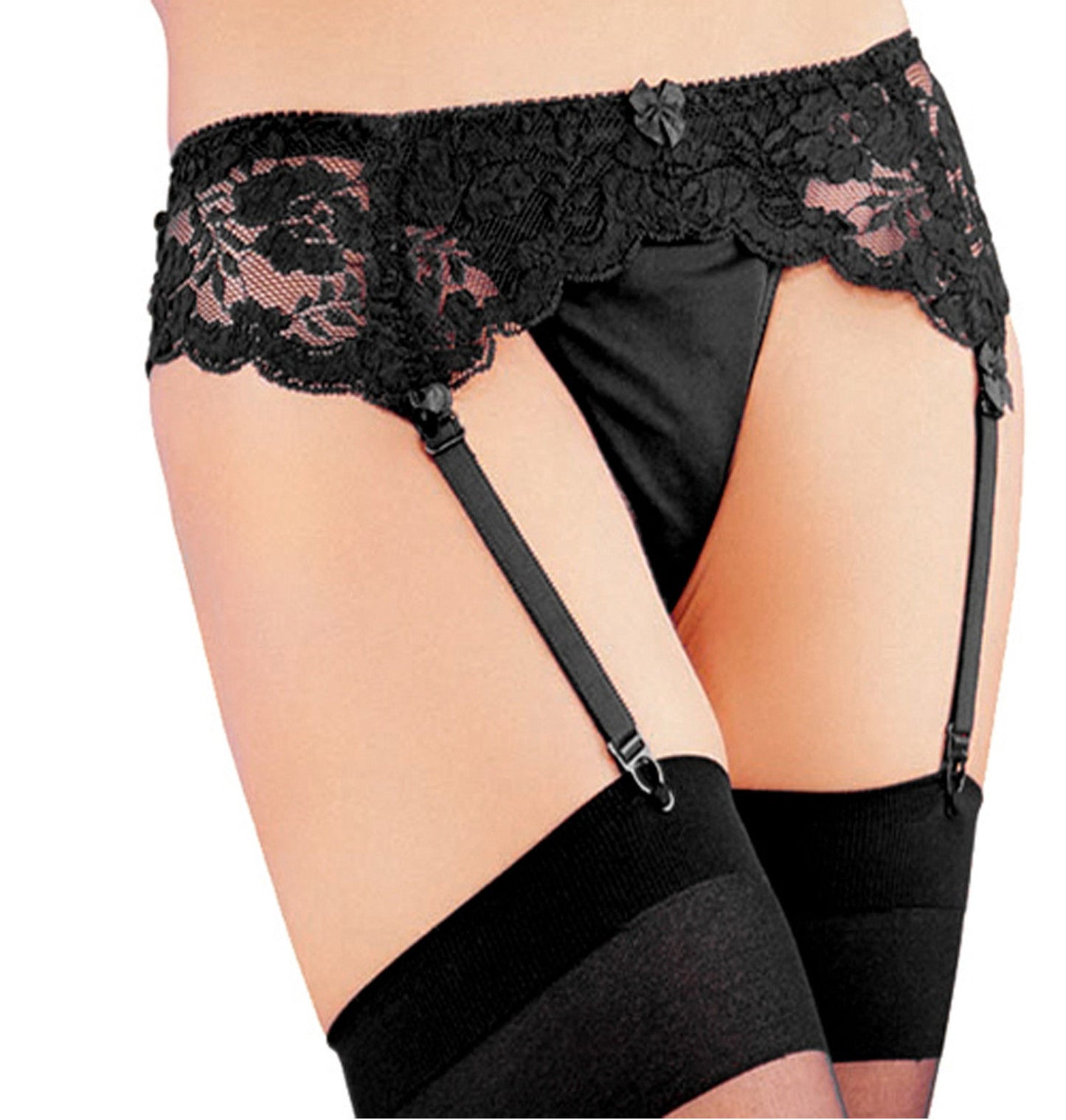 Black Lace Narrow Suspender Belt (UK8-10/UK14-16)