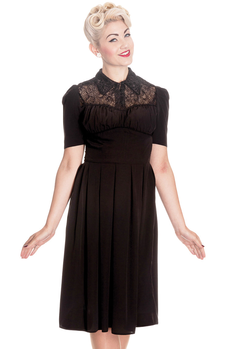 Connie Black Vintage Style Dress (UK8/10)