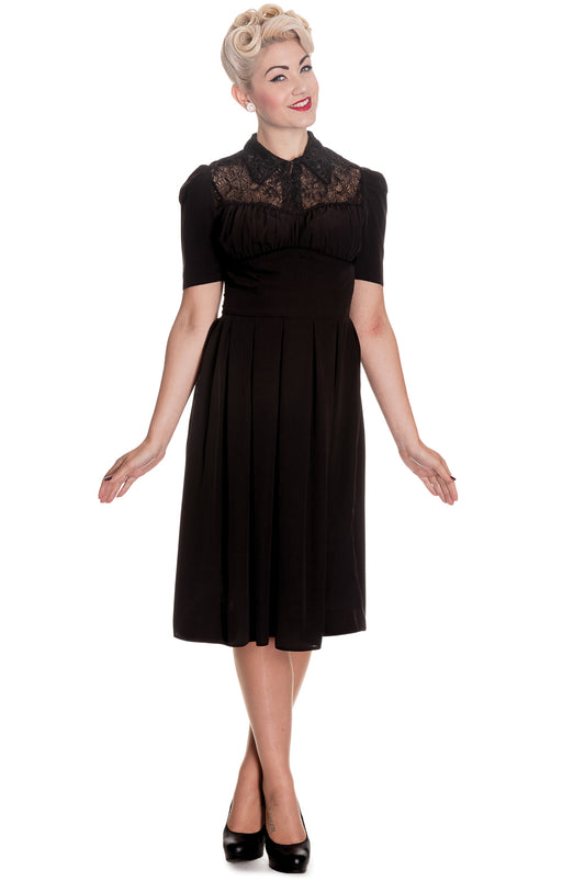 Connie Black Vintage Style Dress (UK8/10)