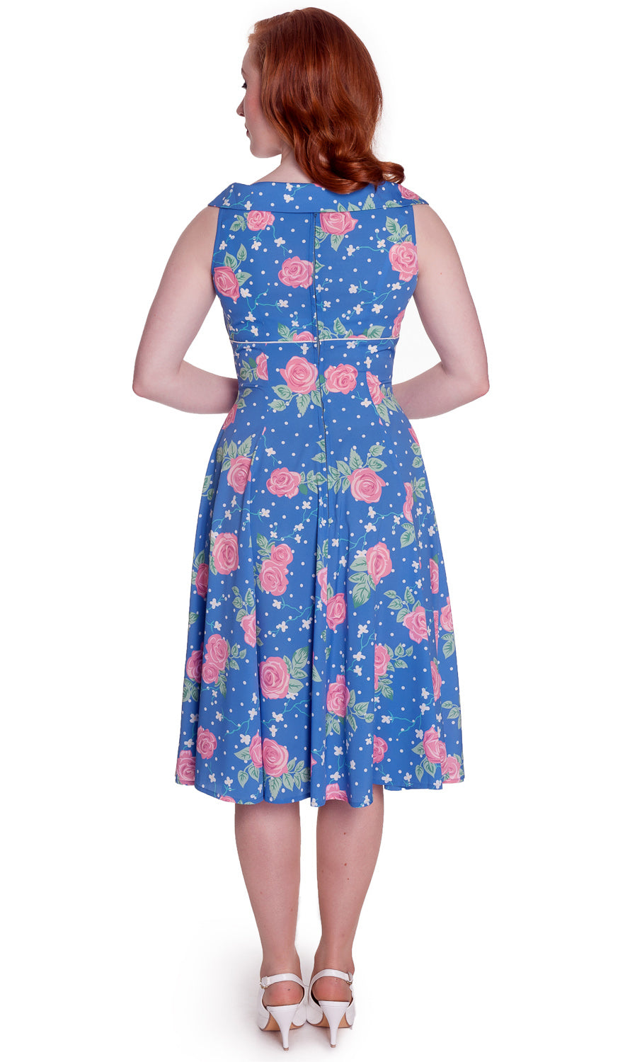Darlene Retro Style Blue Dress (UK8/10)