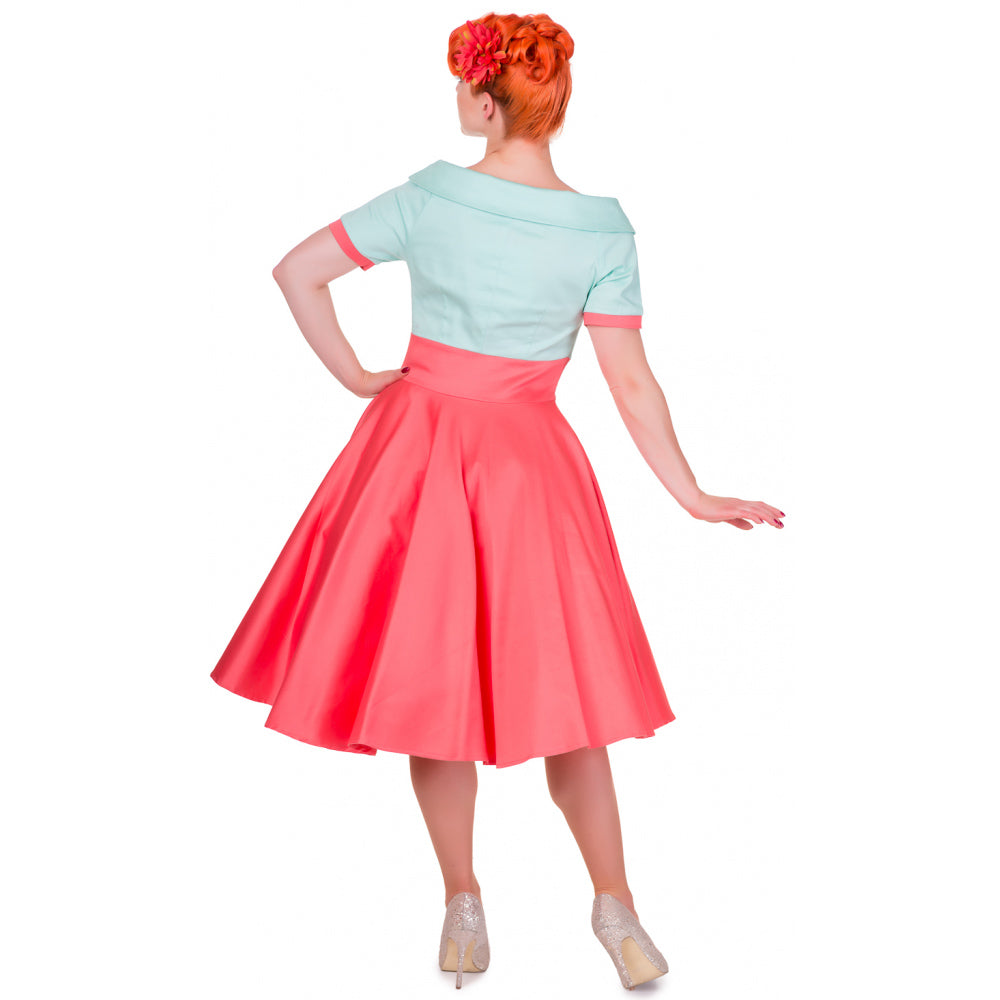 Darlene Retro Style Full Circle Swing Dress (UK8)