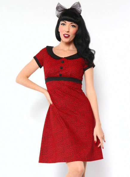 Dolly Hearts Pin Up Style Dress (UK6)