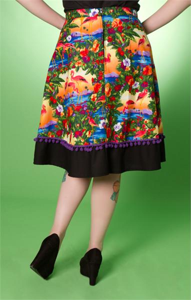 Fiesta Flamingo A-Line Skirt (UK8)