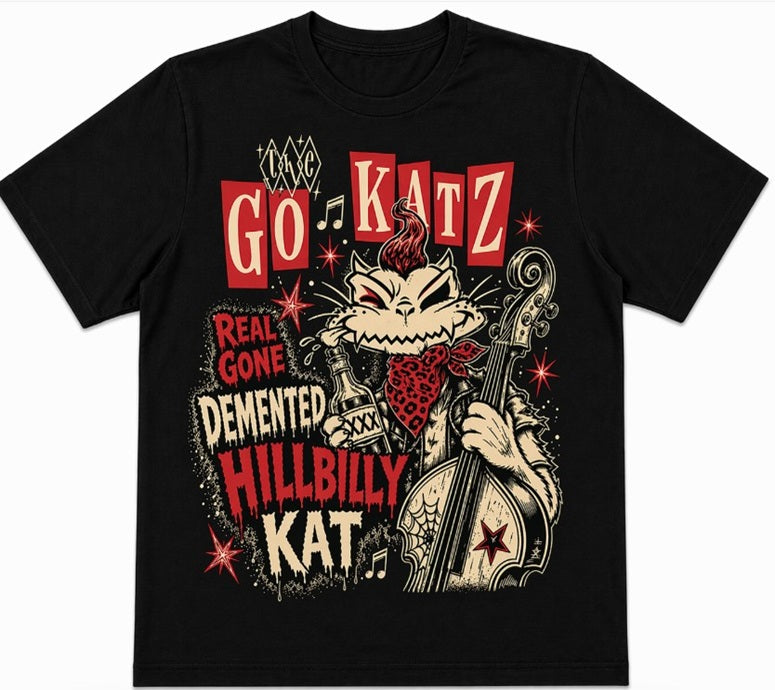 Real Gone Demented Hillbilly Kat t-shirt