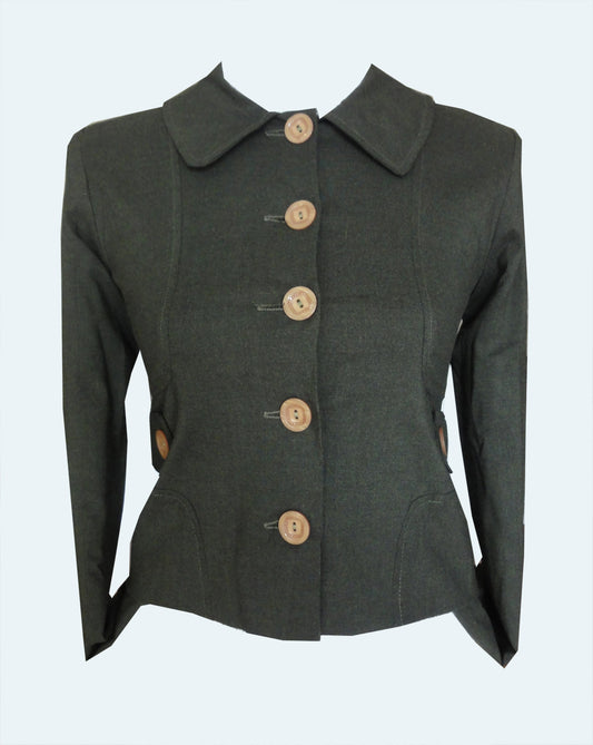Dark Green Fitted Jacket (UK6)