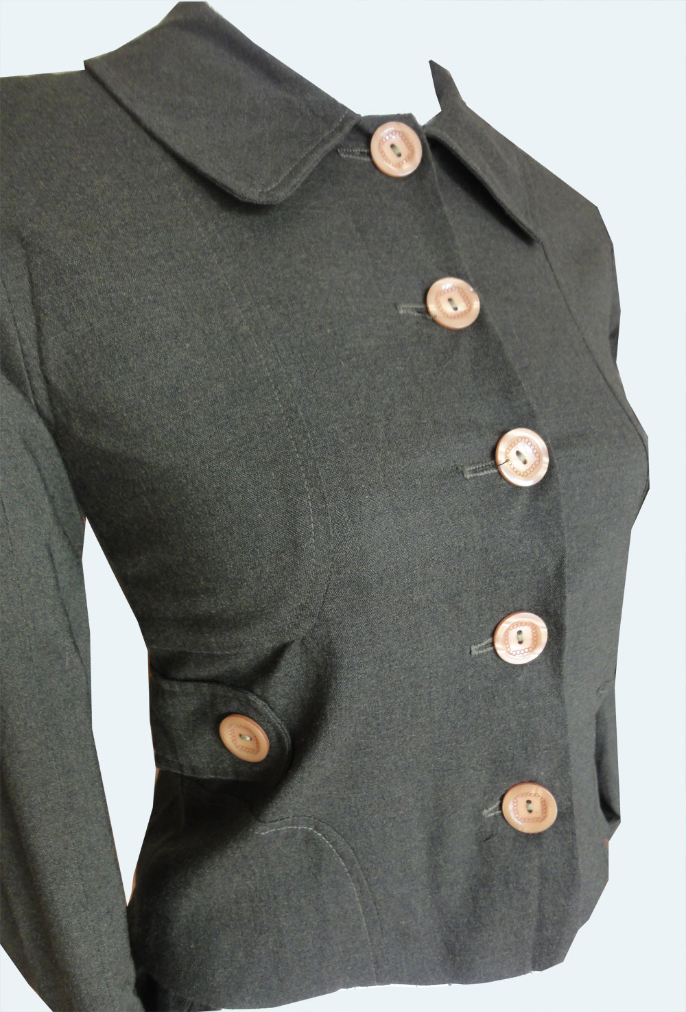 Dark Green Fitted Jacket (UK6)