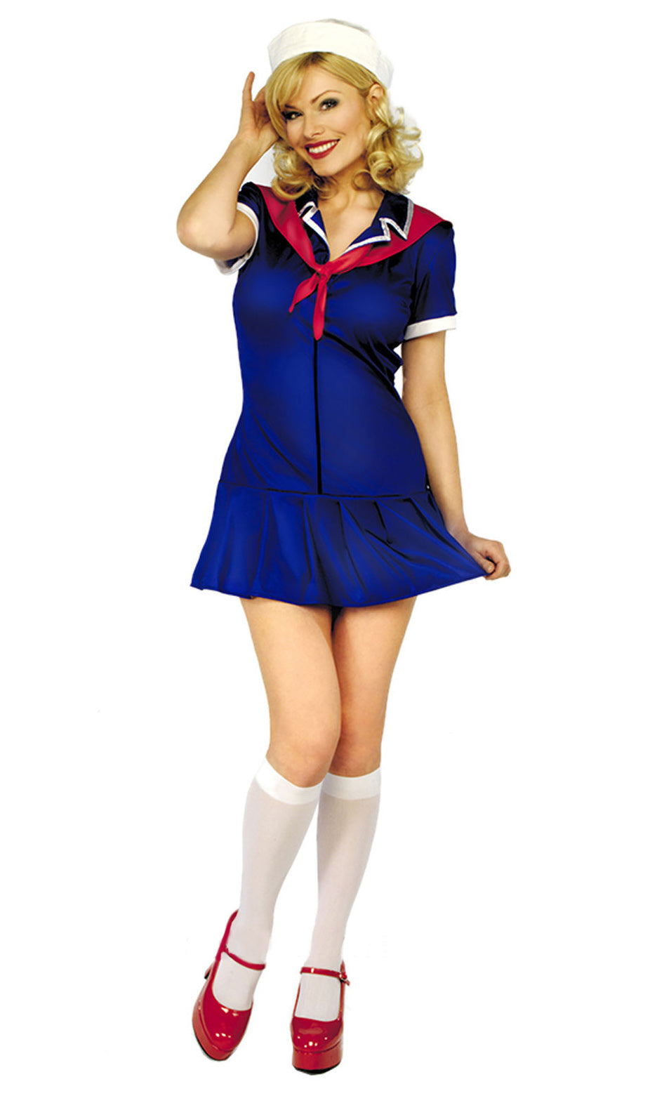 Sailor Cutie Pin Up Dress, Hat and Stockings set (UK8/10)