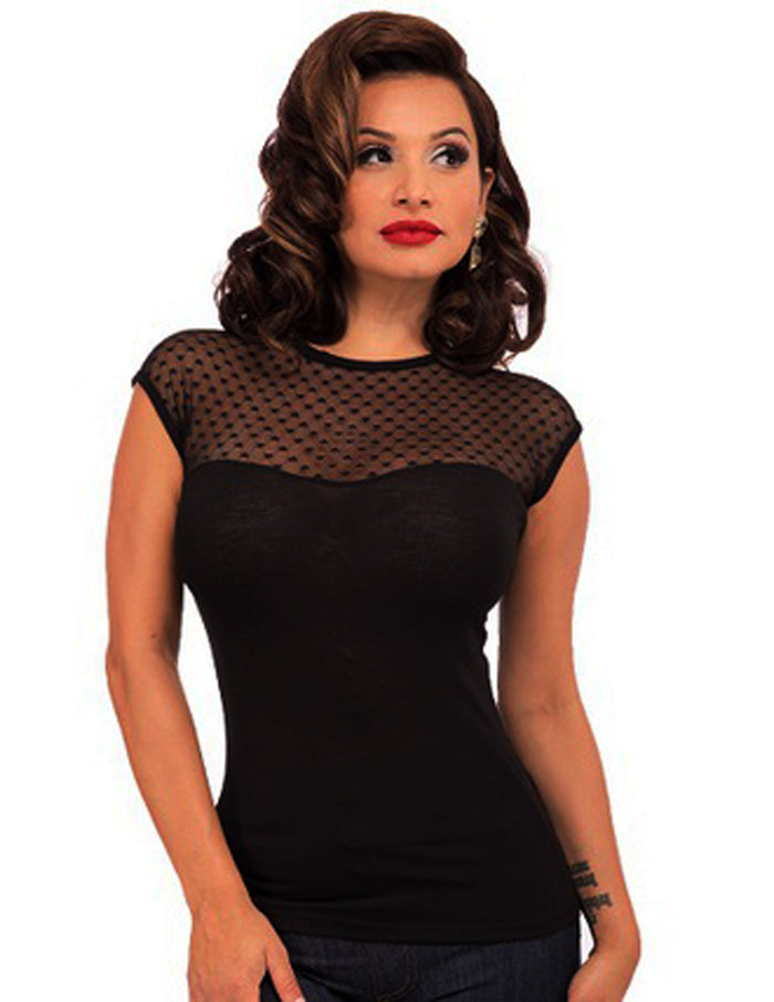 Hearts Only Black Top (UK8)