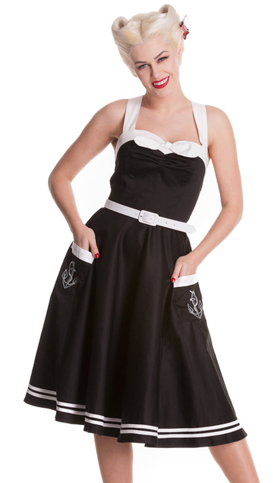Siren Black Cotton Swing Dress (UK12/16)
