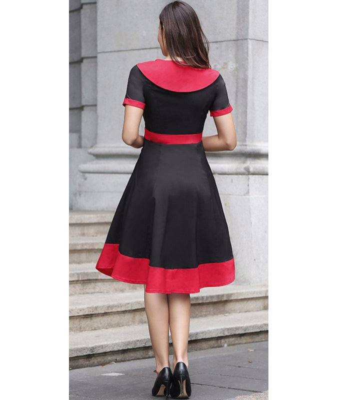 Isabella Black and Red Dress (UK8/10/12/14)