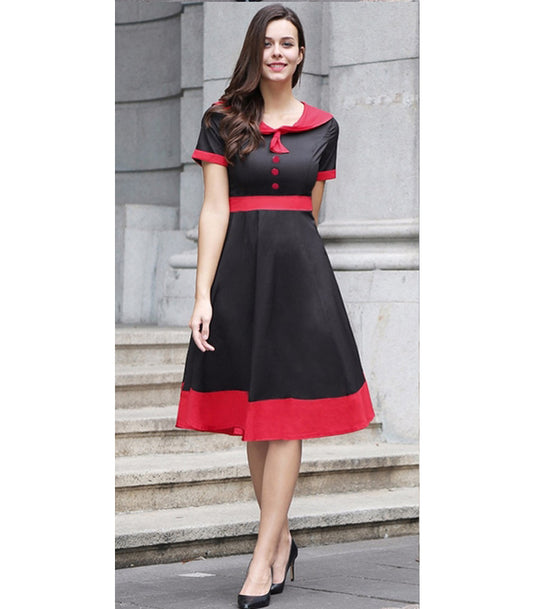Isabella Black and Red Dress (UK8/10/12/14)