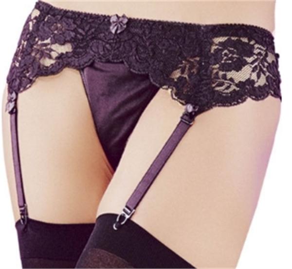 Black Lace Narrow Suspender Belt (UK8-10/UK14-16)