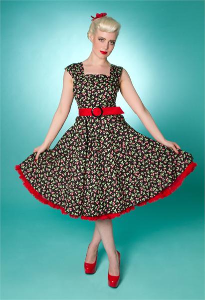 Lady Luck Small Cherry Swing Dress (UK8/12)