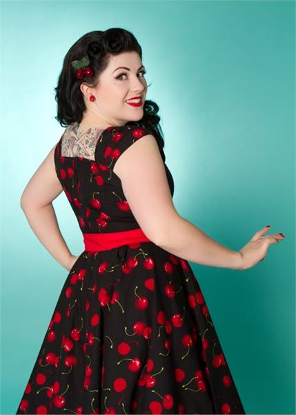 Lady Luck Cherry Swing Dress (UK8/14)